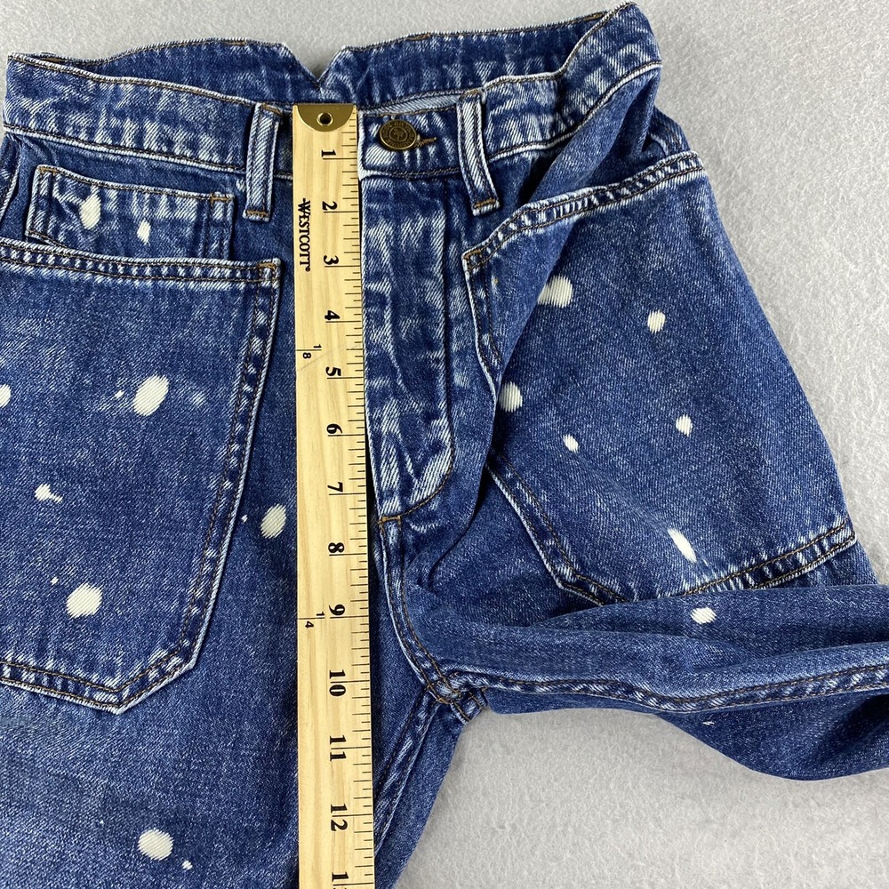 Sandrine Rose Jeans Womens 24 Blue Straight Wide Leg Button Fly Buckle Back - Picture 14 of 16